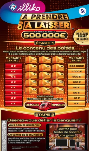 A prendre ou a laisser ticket